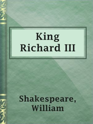 cover image of King Richard III